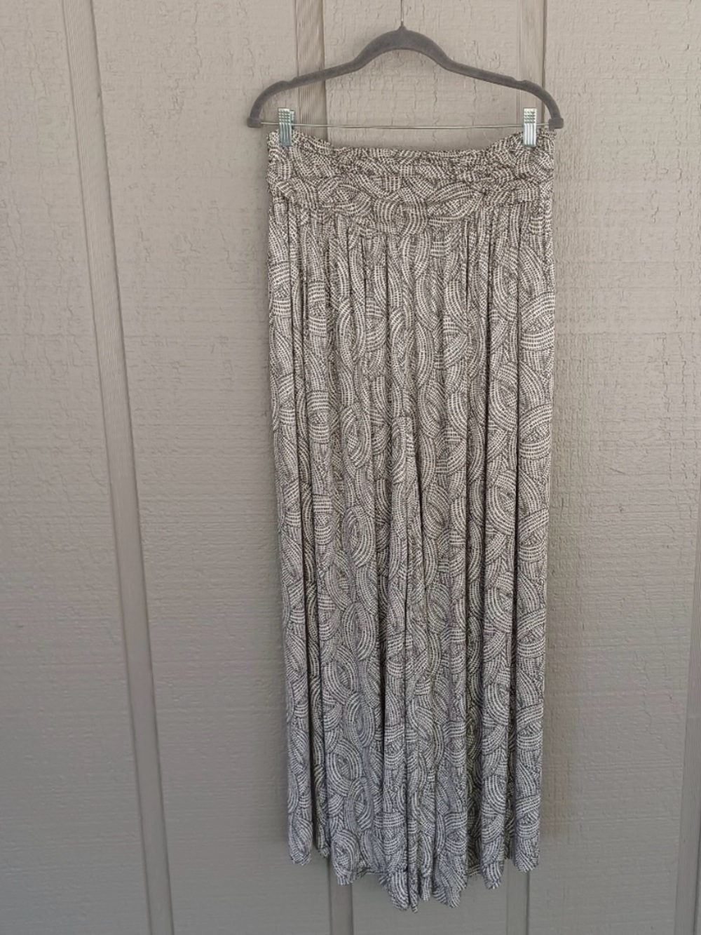 Anthropologie Printed Wide Leg Pants Size 12 Women Beach Boho Viscose Pockets